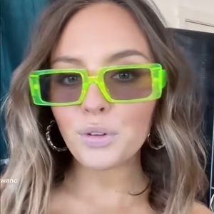 Neon clear sunglasses